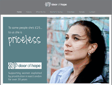 Tablet Screenshot of doorofhope.org.uk